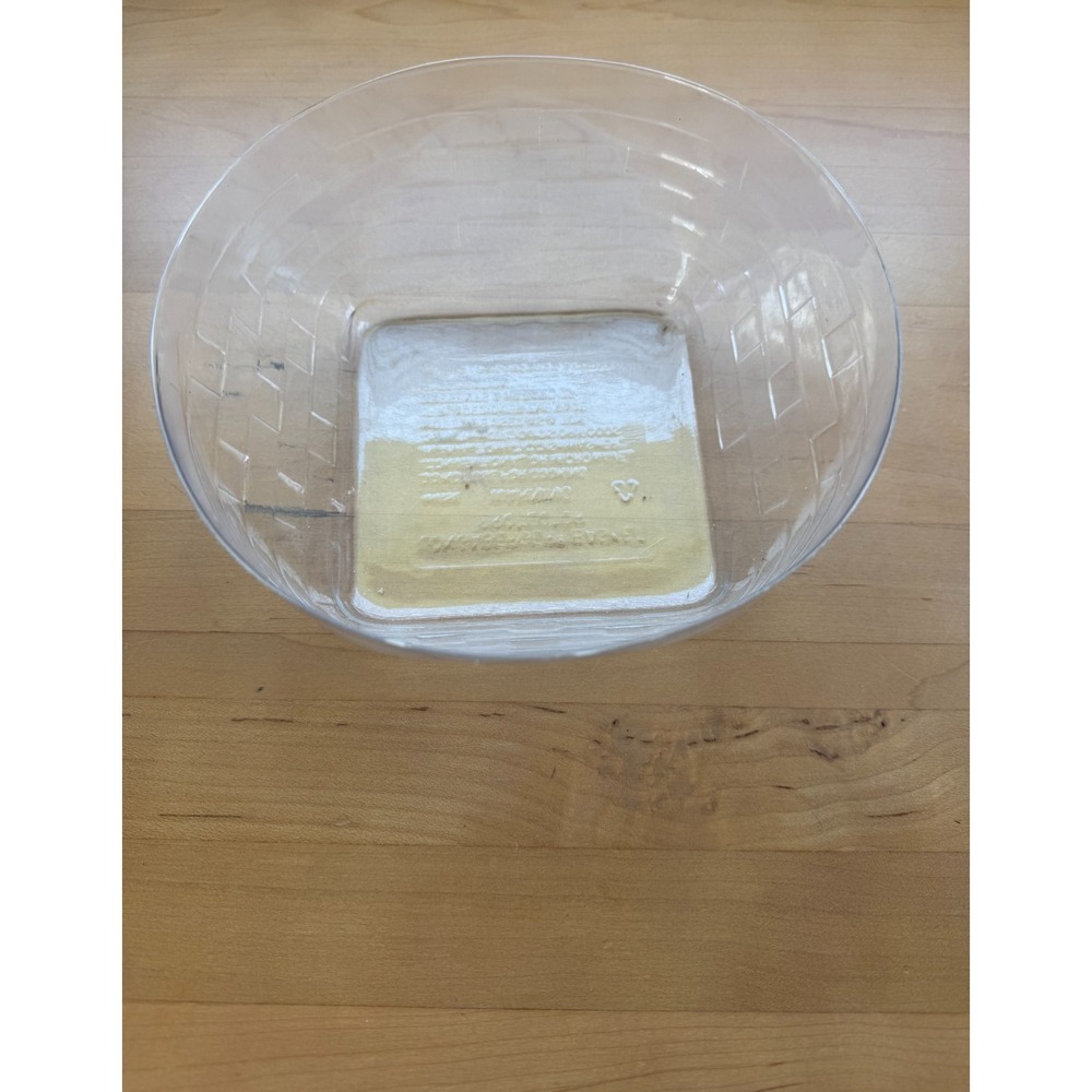Longaberger Basket Clear Plastic Protector 7"RD x 3"H Square Bottom